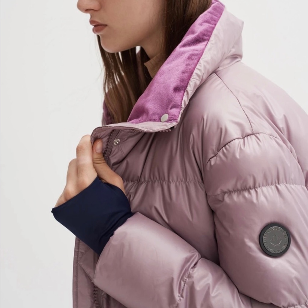 Nwt Women’s Small Noize Cruelty-Free Winter Puffer Jacket In Rose -22 Shield